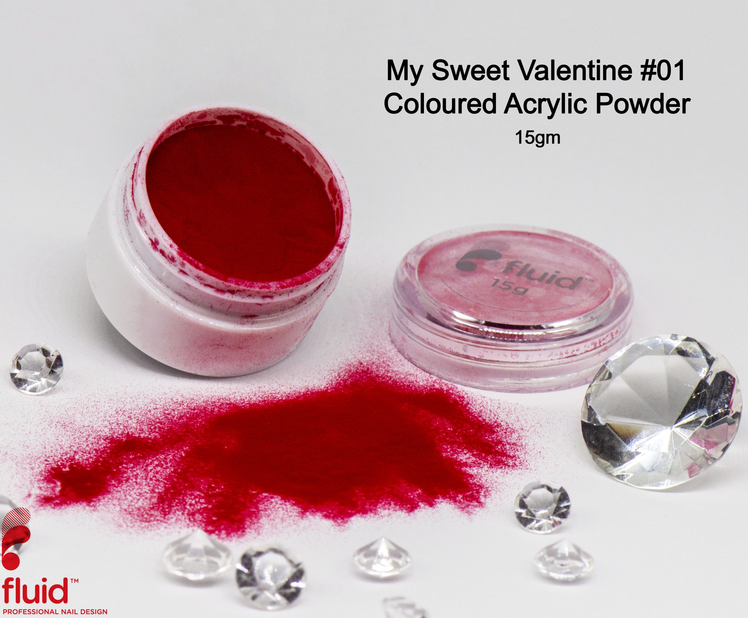 Fluid Coloured Acrylic Powder - My Sweet Valentine #01
