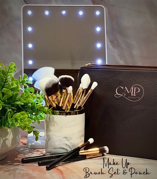 15 Piece Make Up Brush Set & Pouch - Black