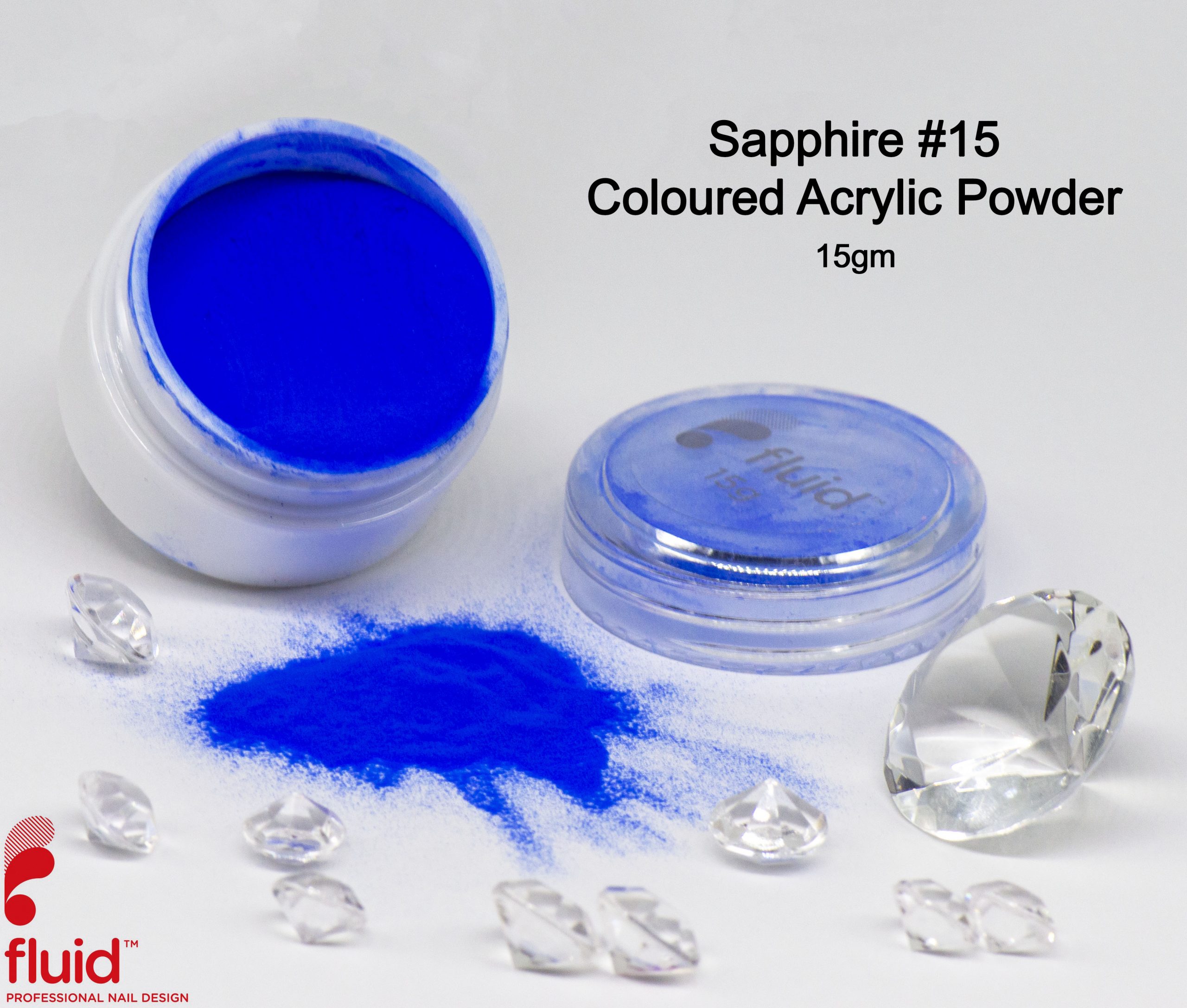 Fluid Coloured Acrylic Powder - Sapphire #15
