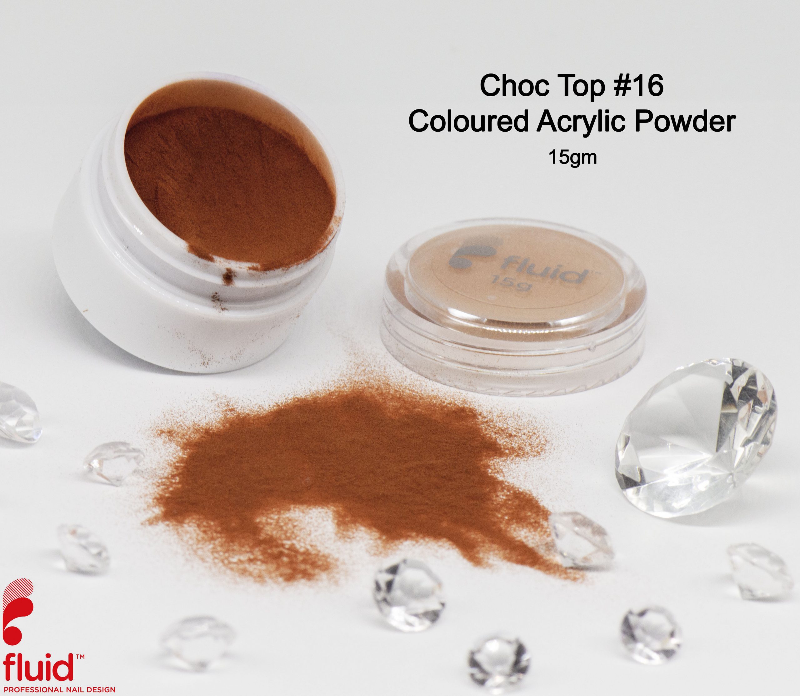 Fluid Coloured Acrylic Powder - Choc Top #16