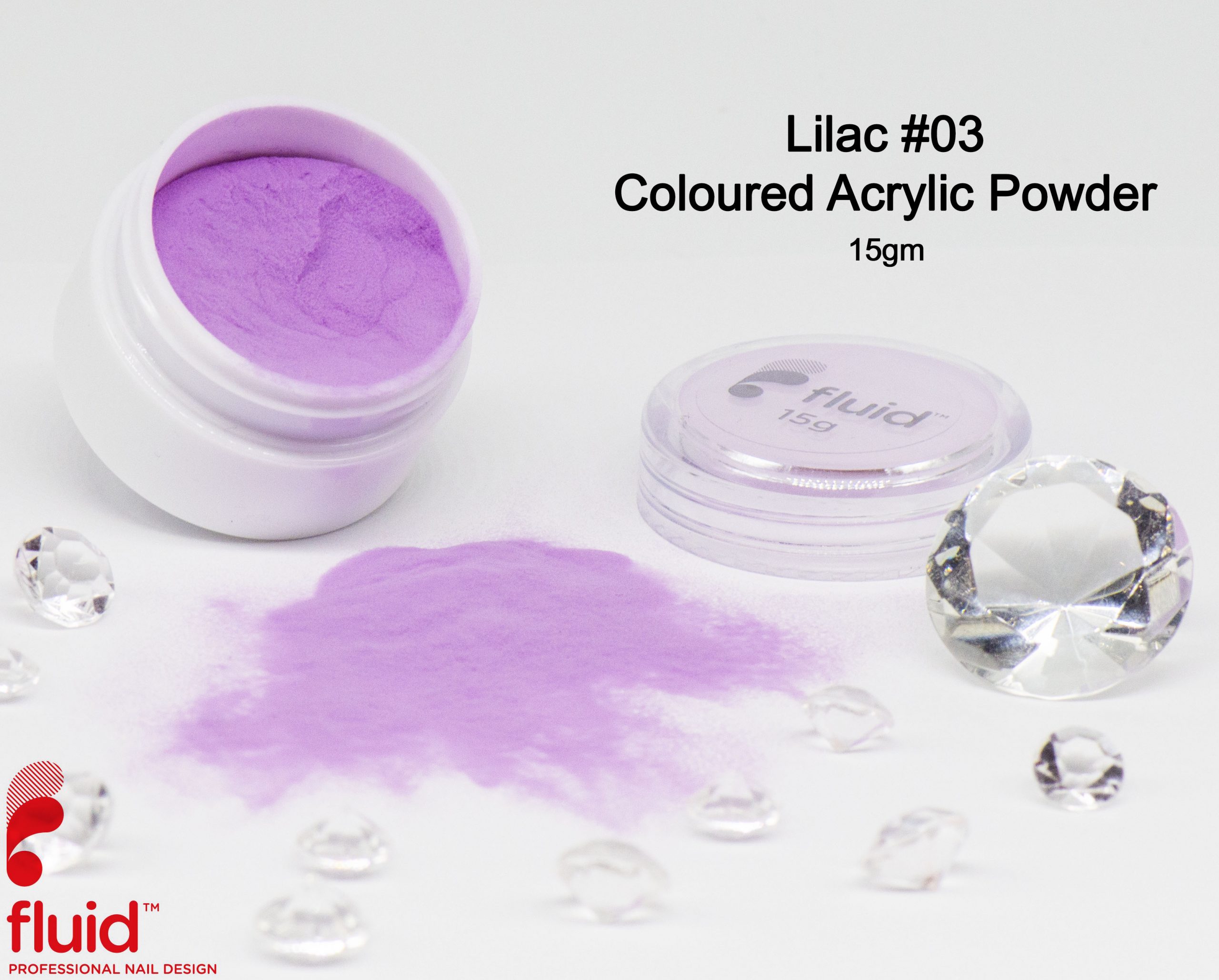 Fluid Coloured Acrylic Powder - Lilac #03