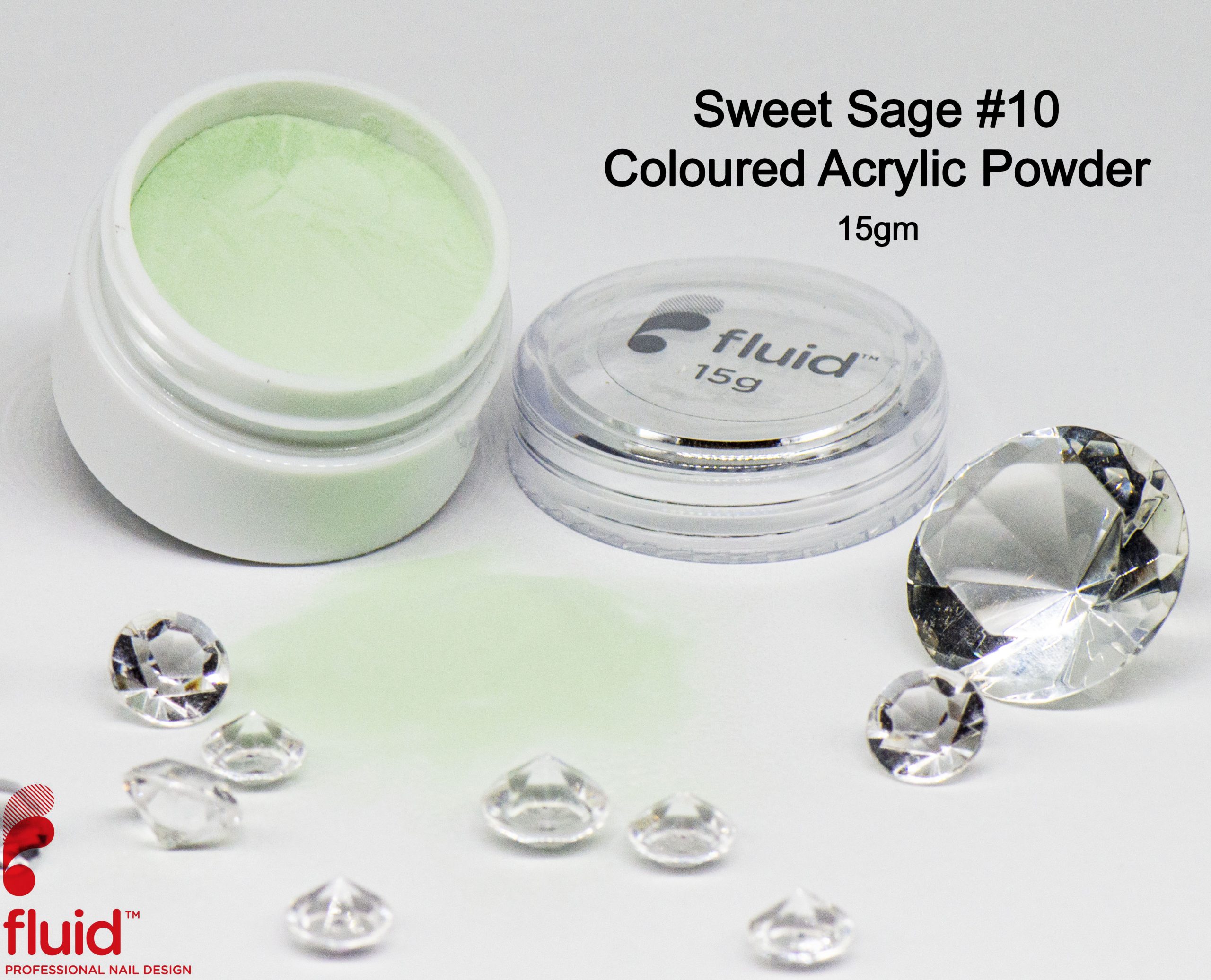 Fluid Coloured Acrylic Powder - Sweet Sage #10