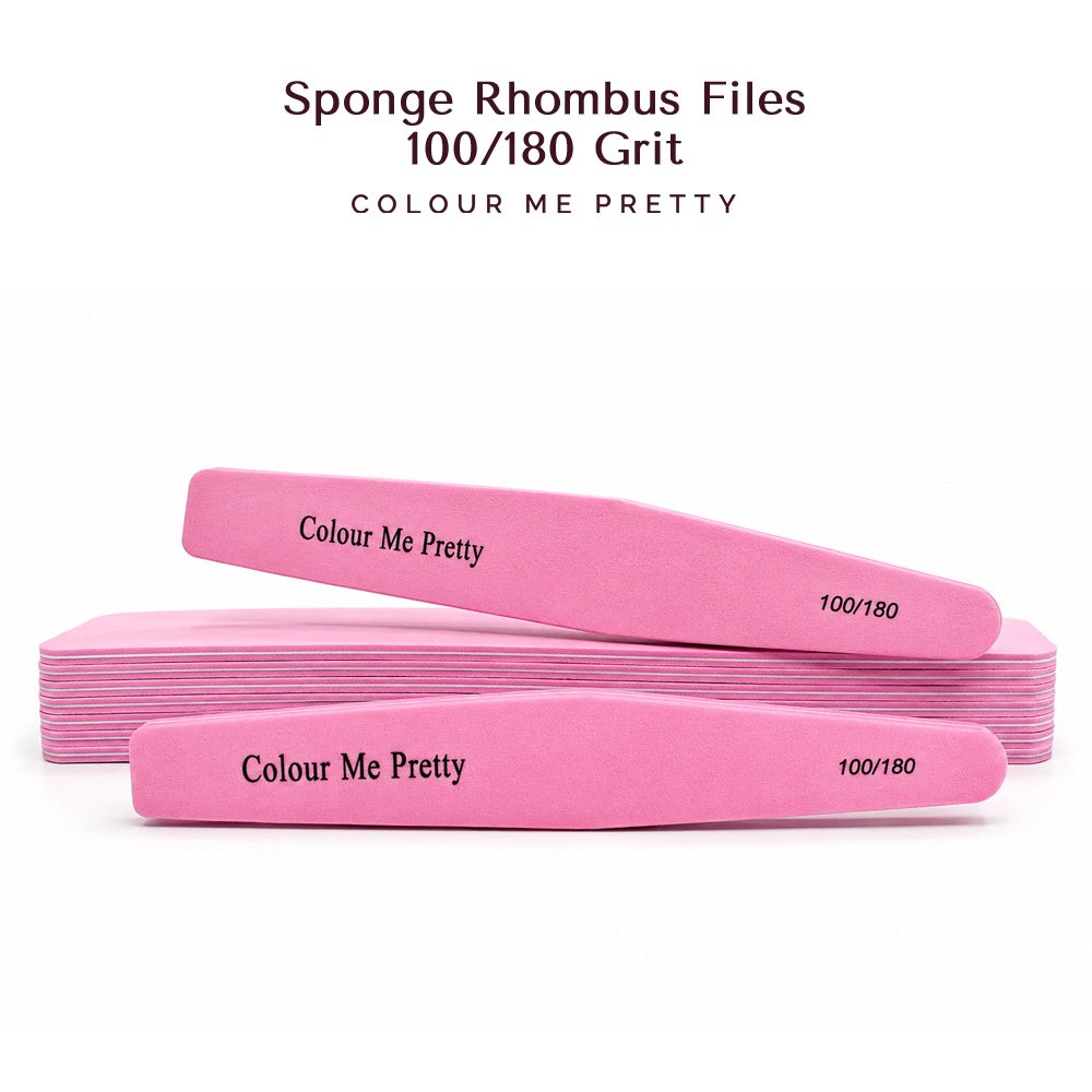 Files - Pink Sponge File Rhombus 100/180 Grit 10 Pack