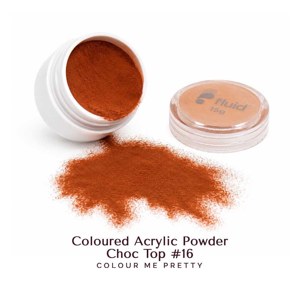 Fluid Coloured Acrylic Powder - Choc Top #16
