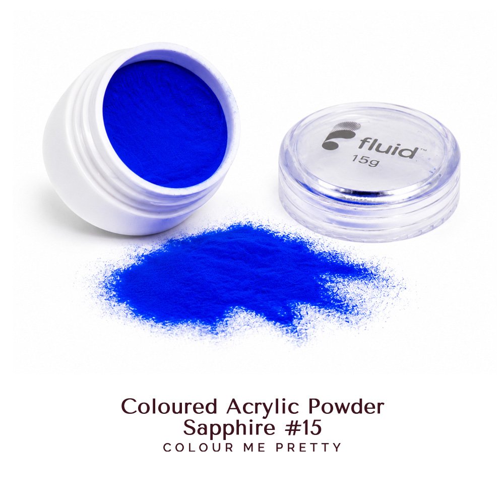 Fluid Coloured Acrylic Powder - Sapphire #15