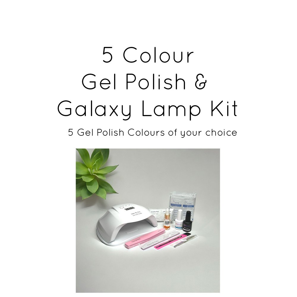 Gel Polish & Galaxy Lamp 5 Colour Kit