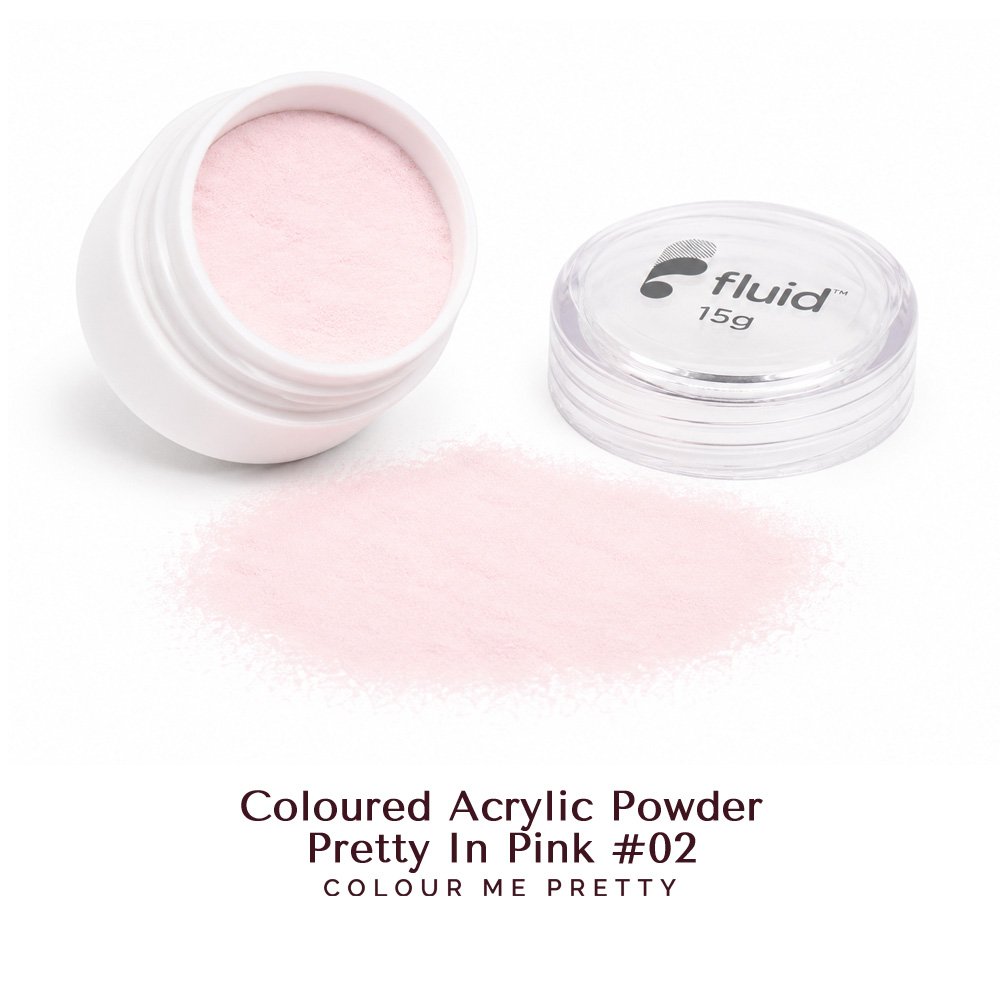 Fluid Coloured Acrylic Powder - Pretty In Pink #02